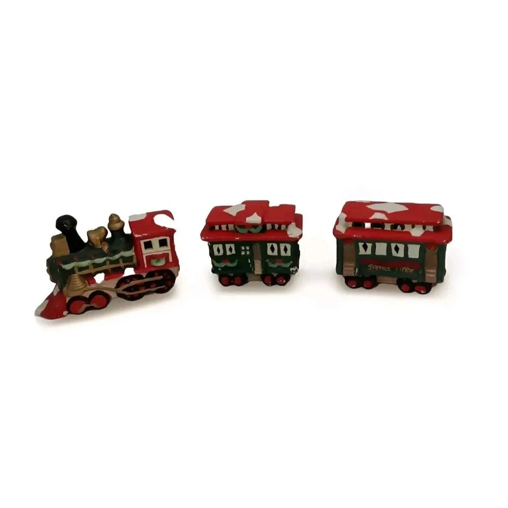 Christmas Holiday Ceramic Train 3 Piece 14